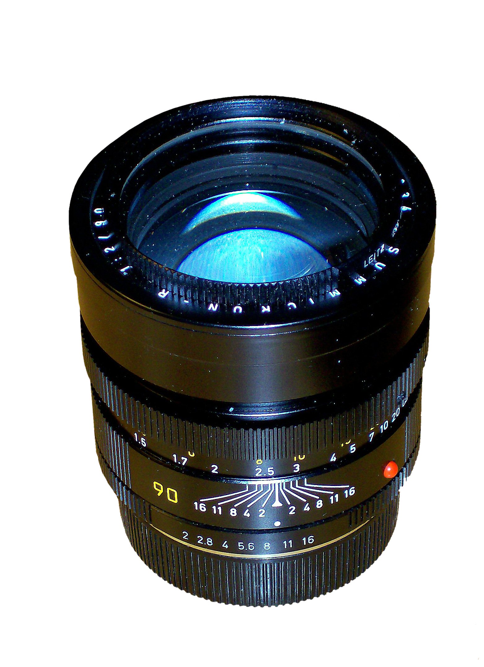 Leica Summicron-R 90mm f/2 lens, one of the celebrated Mandler designs for the R-mount system